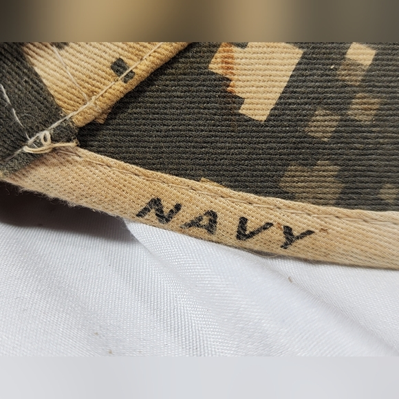 United States Navy Triple Logo Adult Hat Cap Adjustable Hook & Loop Digital Camo - Picture 6 of 12